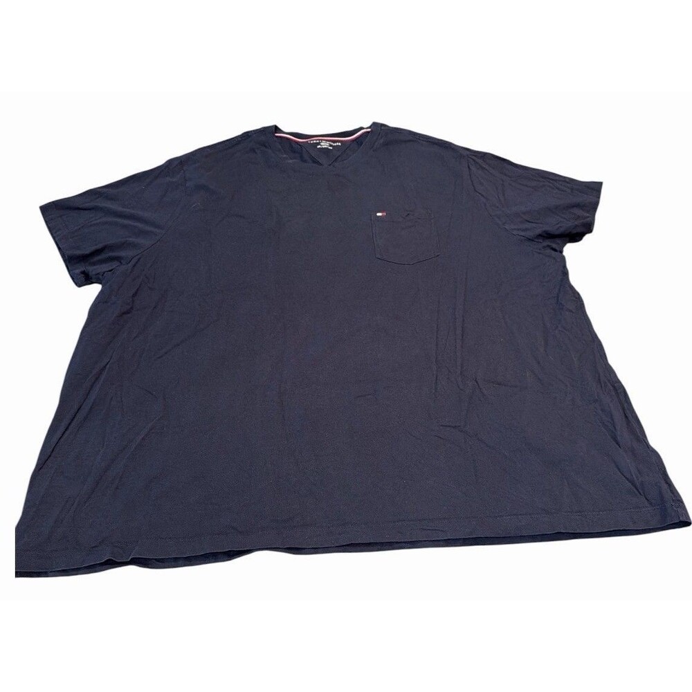 Tommy Hilfiger Mens Big & Tall Fit Solid Pocket Short Sleeve T-Shirt Jersey 5 XL